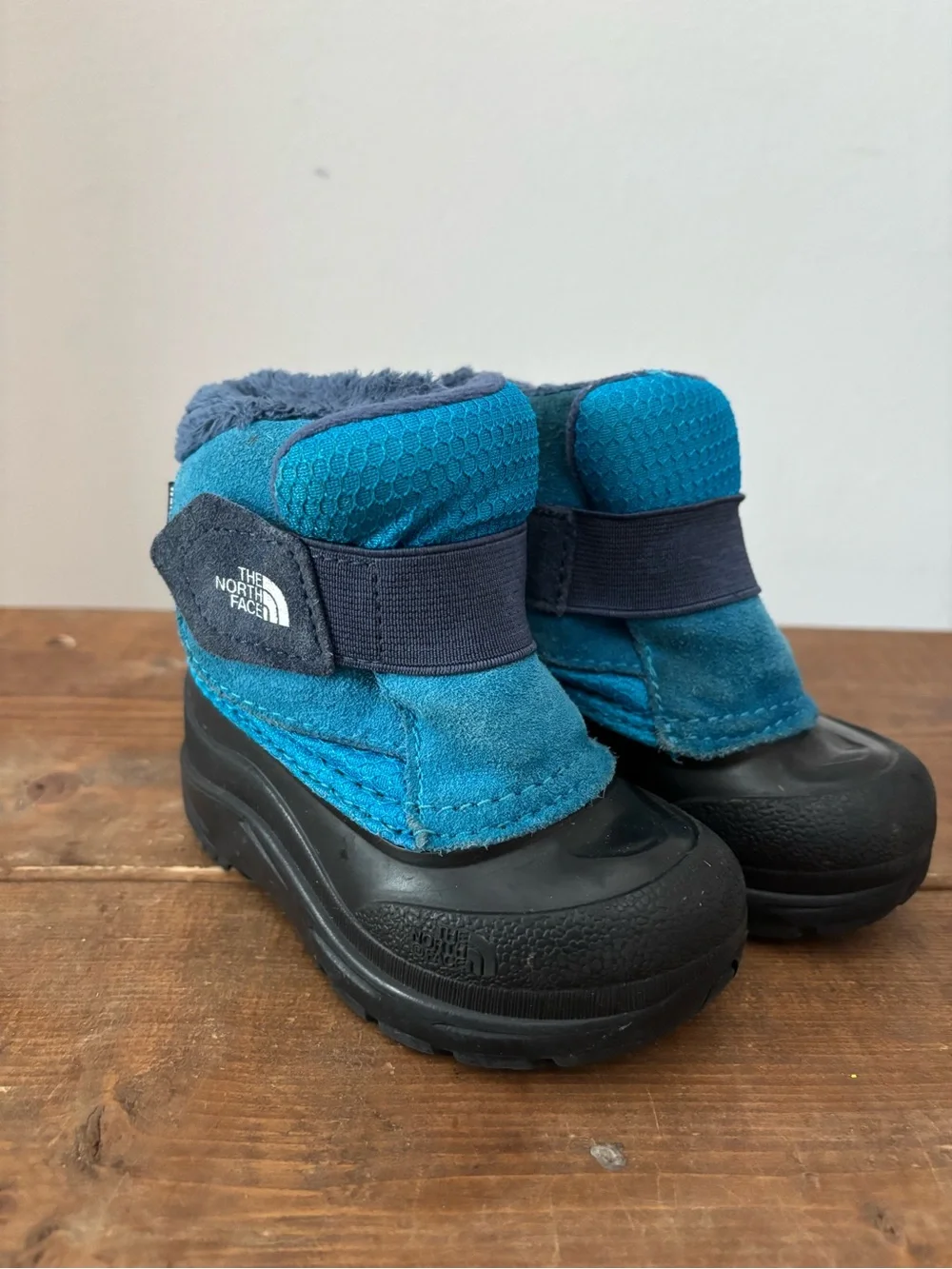 Toddler North Face Alpenglow Winter Snow Boots Blue Infant Size 6